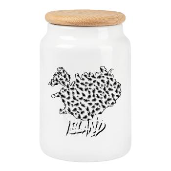 L’Islande – là où la liberté commence à tölt ! - Boîte à biscuits avec couvercle en bois - blanc - Devant