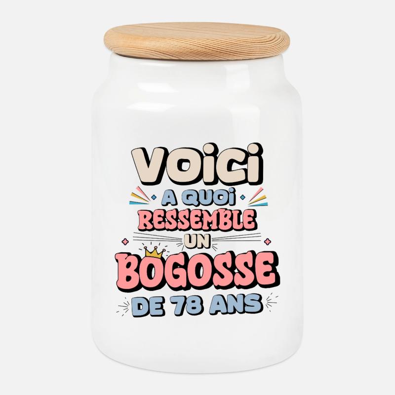 Senior Geburtstag Humor Sticker - Keksdose mit Holzdeckel - Weiß