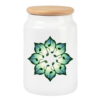 Musical Roots - Cookie Jar with Wooden Lid - white - Front