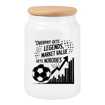 Overpay obtient Legends - Boîte à biscuits avec couvercle en bois - blanc - Devant