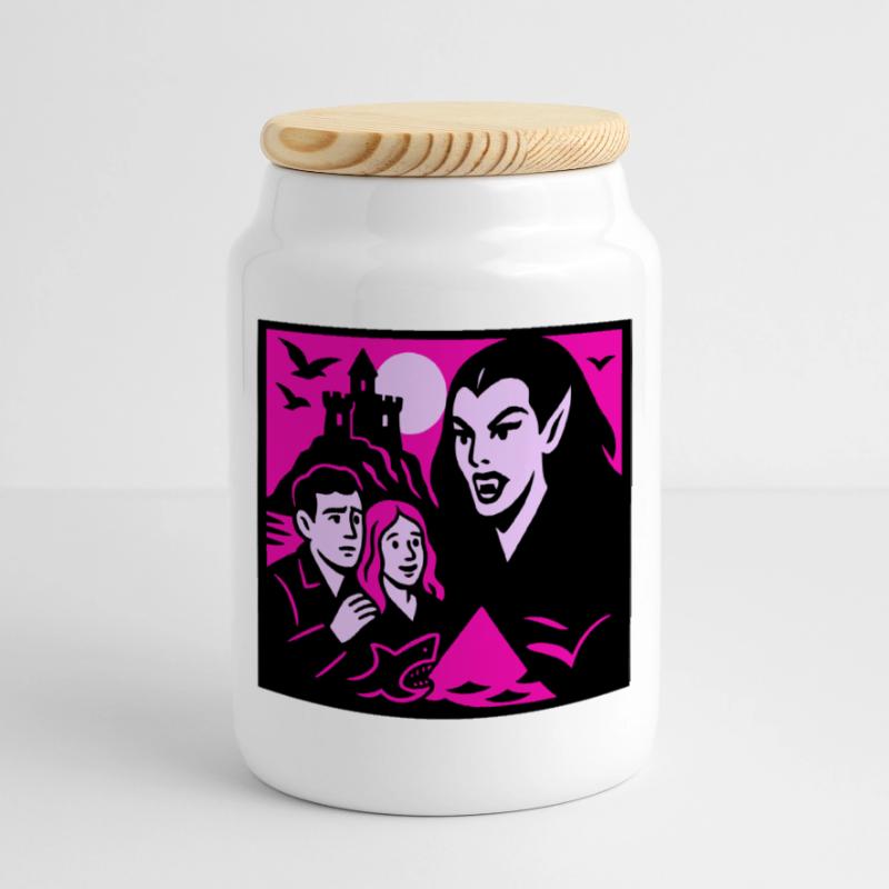 Comtesse vampire Boîte à biscuits avec couvercle en bois