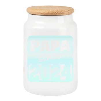 Dad 2024 - Cookie Jar with Wooden Lid - white - Front