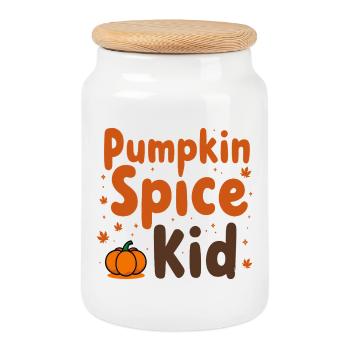 Pumpkin Spice Kid Spruch Zitat                  - Keksdose mit Holzdeckel - Weiß - Vorne