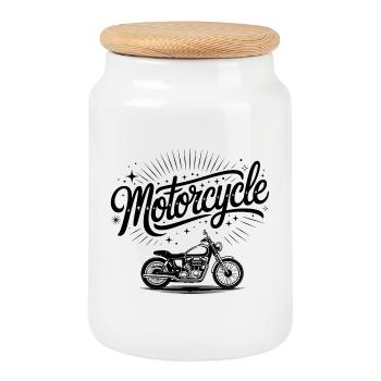 Pop - Coole Musik Logo - Keksdose mit Holzdeckel - Weiß - Vorne