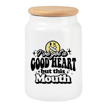 T-shirt humoristique sur le thème de l’assassinat - Boîte à biscuits avec couvercle en bois - blanc - Devant