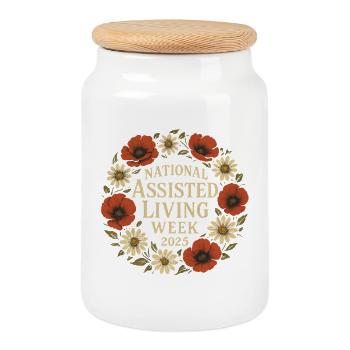 National Assisted Living Week 2025 T-Shirt - Cookie Jar with Wooden Lid - white - Front