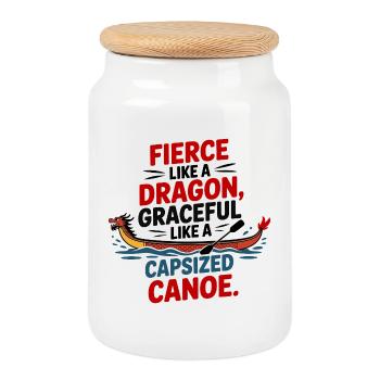L’équipe du Dragon Boat Festival - Boîte à biscuits avec couvercle en bois - blanc - Devant