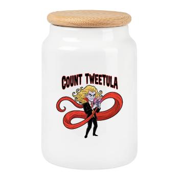 Vampir Twisted Meme Design - Keksdose mit Holzdeckel - Weiß - Vorne