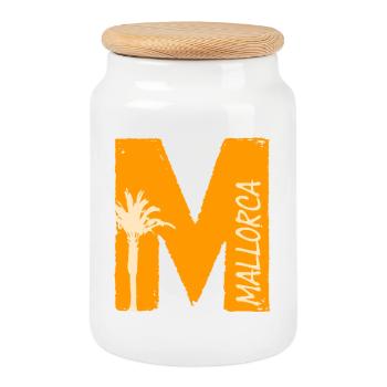 Mallorca Liebe - Keksdose mit Holzdeckel - Weiß - Vorne