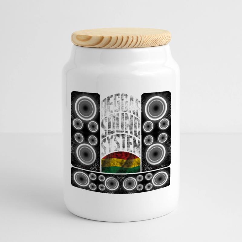 Conception de systèmes de sonorisation reggae Boîte à biscuits avec couvercle en bois