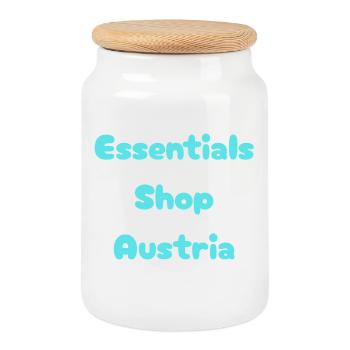 L’essentiel de l’Autriche - Boîte à biscuits avec couvercle en bois - blanc - Devant