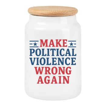 Getting political violence wrong again - Cookie Jar with Wooden Lid - white - Front