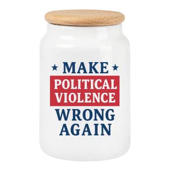 Getting political violence wrong again - Cookie Jar with Wooden Lid - white - Front