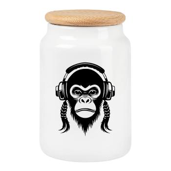Chemise Bold Monkey Head Statement Urban Edition - Boîte à biscuits avec couvercle en bois - blanc - Devant