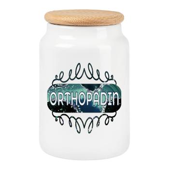 Orthopedist Orthopedics Specialist - Cookie Jar with Wooden Lid - white - Front