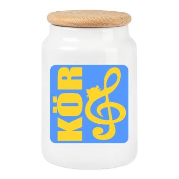DRIVE CAT - Cookie Jar with Wooden Lid - white - Front