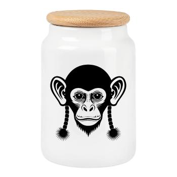 Edge Monkey Head Pure Sound Edition Shirt - Cookie Jar with Wooden Lid - white - Front