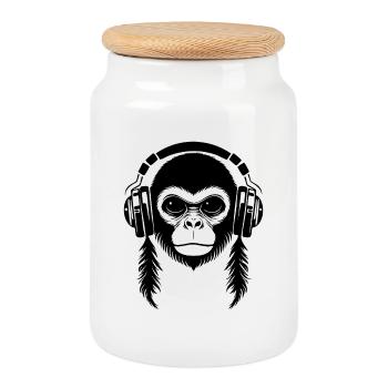 Chemise Flow Monkey Head Gentle Groove Edition - Boîte à biscuits avec couvercle en bois - blanc - Devant