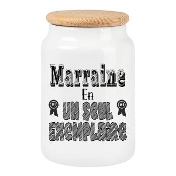 Godmother In One Copy - Cookie Jar with Wooden Lid - white - Front