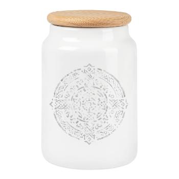 Croix Celtique - Boîte à biscuits avec couvercle en bois - blanc - Devant