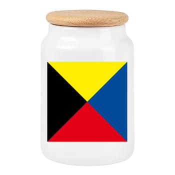 I_Require_A_Tug_Flag - Keksdose mit Holzdeckel - Weiß - Vorne