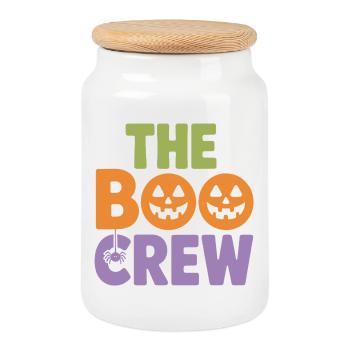 The Boo Crew Halloween Pumpkins - Cookie Jar with Wooden Lid - white - Front