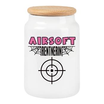 Airsoft Retraité Joueur d’Airsoft Retraite Retraite - Boîte à biscuits avec couvercle en bois - blanc - Devant