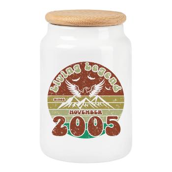 20th Anniversary Living Legend since VIN 11/2005 - Cookie Jar with Wooden Lid - white - Front