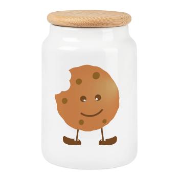 cookie Guetzlimann Bigfoot - Keksdose mit Holzdeckel - Weiß - Vorne