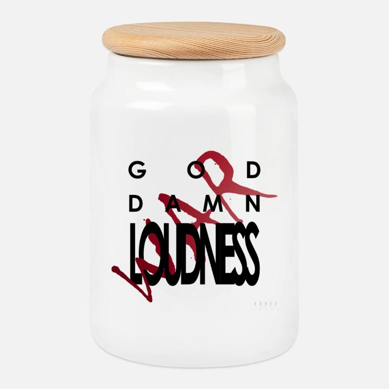God Damn Loudness War - Keksdose mit Holzdeckel - Weiß