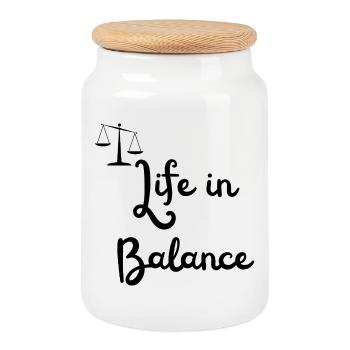 Freedom - Cookie Jar with Wooden Lid - white - Front