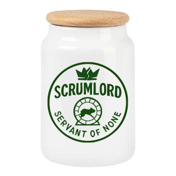Scrumlord - Herrscher Ohne Diener - Keksdose mit Holzdeckel - Weiß - Vorne