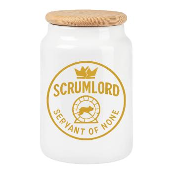 SCRUMLORD pour les Scrum Masters et les coachs agiles - Boîte à biscuits avec couvercle en bois - blanc - Devant