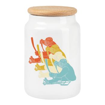 Para Handicap Eishockey - Cookie Jar with Wooden Lid - white - Front