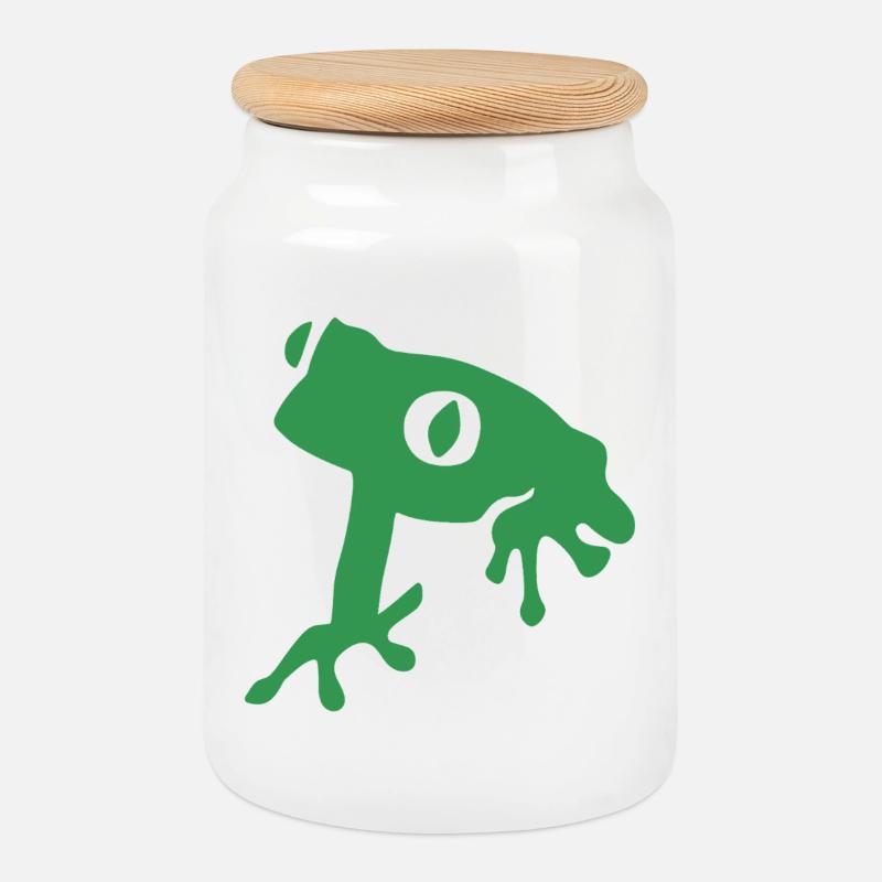 Sei kein Frosch - Keksdose mit Holzdeckel - Weiß