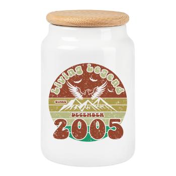 20th Anniversary Living Legend since VIN 12/2005 - Cookie Jar with Wooden Lid - white - Front