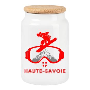 Design Haute Savoie - Keksdose mit Holzdeckel - Weiß - Vorne