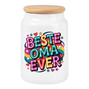 Meilleure grand-mère de tous les temps - Boîte à biscuits avec couvercle en bois - blanc - Devant