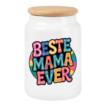 Meilleure maman de tous les temps - Boîte à biscuits avec couvercle en bois - blanc - Devant