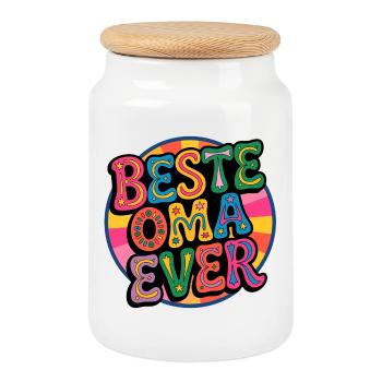 Meilleure grand-mère de tous les temps - Boîte à biscuits avec couvercle en bois - blanc - Devant