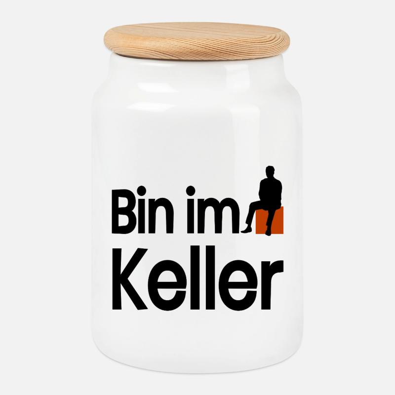 Keller - Keksdose mit Holzdeckel - Weiß