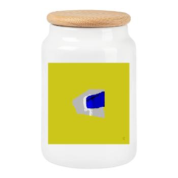 TEXTURA_DE_COLOR_#31 - Keksdose mit Holzdeckel - Weiß - Vorne