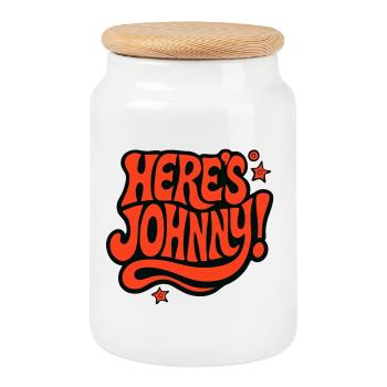 Here's Johnny - Cinema - The Shining - Cookie Jar with Wooden Lid - white - Front