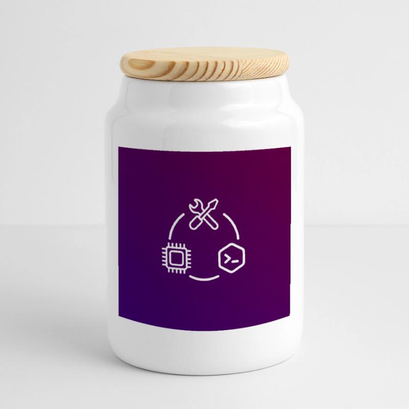 Outil de code de puce TechKreis Boîte à biscuits avec couvercle en bois