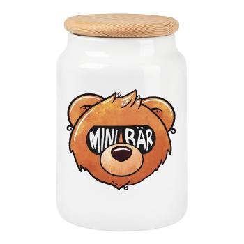 Enfanter - Boîte à biscuits avec couvercle en bois - blanc - Devant
