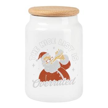 La liste des gentils est surestimée - Boîte à biscuits avec couvercle en bois - blanc - Devant