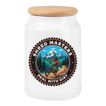 Shred Masters Mountain Ride MTB - Cookie Jar with Wooden Lid - white - Front