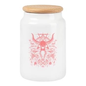 Trône des Bêtes des Damnés - Boîte à biscuits avec couvercle en bois - blanc - Devant