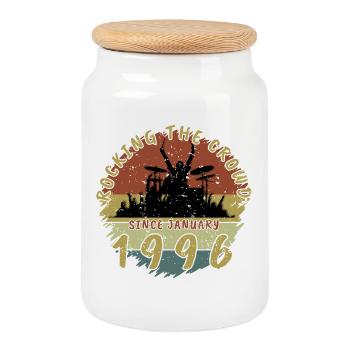 30th Birthday Rocking the crowd DRM 01/1996 - Cookie Jar with Wooden Lid - white - Front