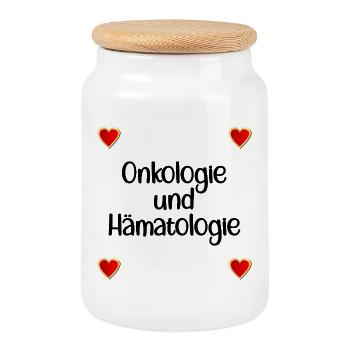 Hématologie en oncologie cardiaque - Boîte à biscuits avec couvercle en bois - blanc - Devant